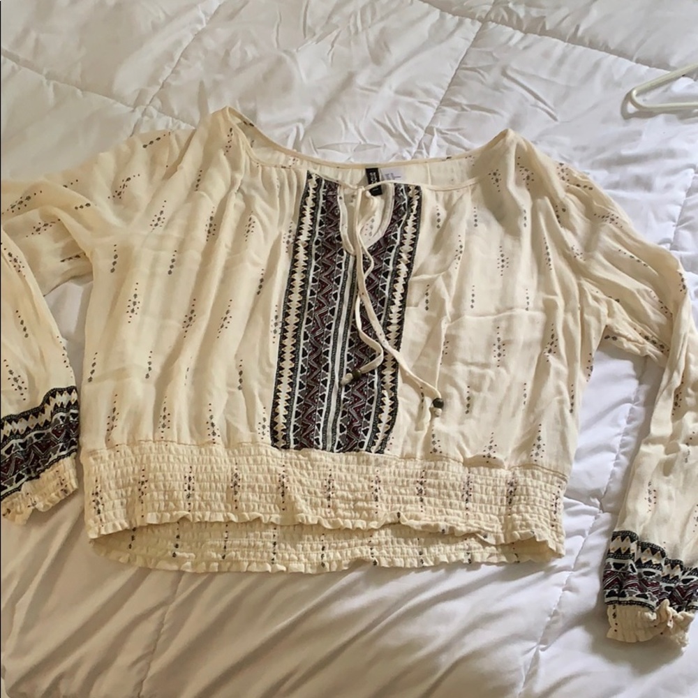Aztec patterned crop top